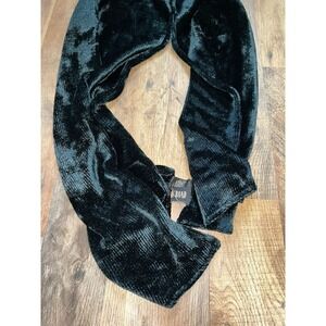 Country Roads Chenille Green Scarf Made In Hong Kong Vintage